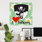Freiburg Fribourg Schweiz Suisse Poster (Thuiskantoor)