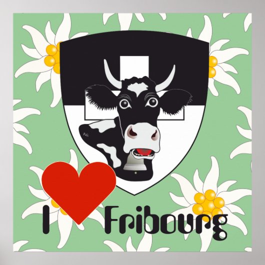 Freiburg Fribourg Schweiz Suisse Poster (Voorkant)