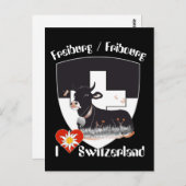 Freiburg / Fribourg Schweiz Suisse Postkarte Briefkaart (Voorkant / Achterkant)