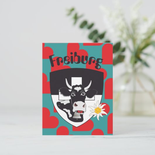 Freiburg / Fribourg Schweiz Suisse Postkarte Briefkaart (Staand voorkant)