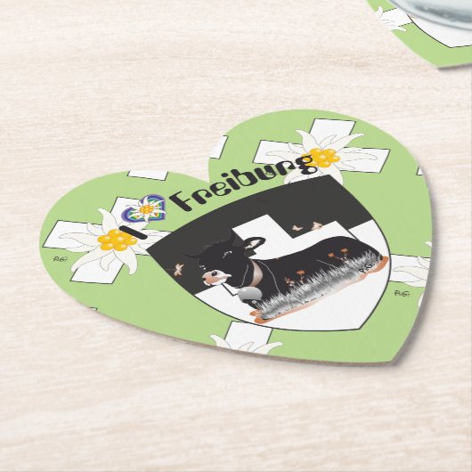 Freiburg - Fribourg - Schweiz - Suisse Untersetzer Kartonnen Onderzetters (Gekanteld)