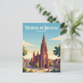 Freiburg im Breisgau Duitsland Briefkaart (Staand voorkant)