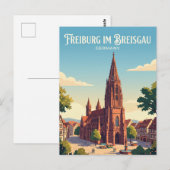 Freiburg im Breisgau Duitsland Briefkaart (Voorkant / Achterkant)