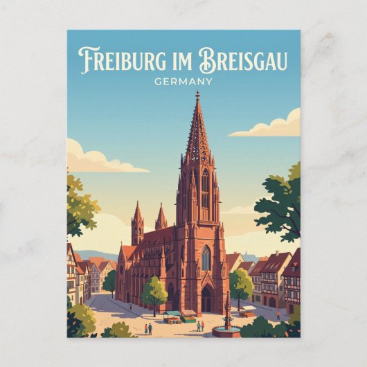 Freiburg im Breisgau Duitsland Briefkaart (Voorkant)