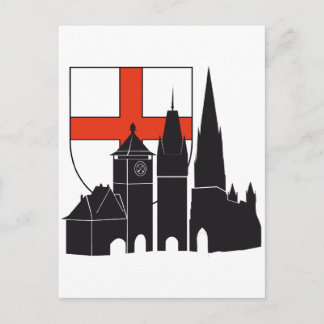 Freiburg Silhouette mit Wappen Briefkaart
