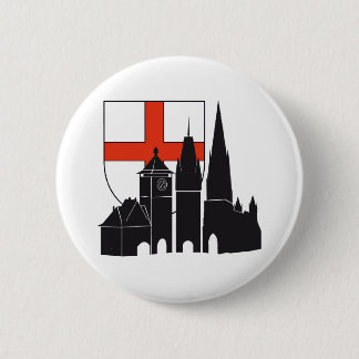 Freiburg Silhouette mit Wappen Ronde Button 5,7 Cm