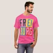 Freiburg steden ontwerp cadeau t-shirt (Voorkant volledig)