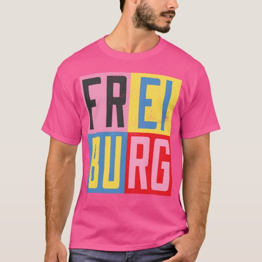 Freiburg steden ontwerp cadeau t-shirt (Voorkant)