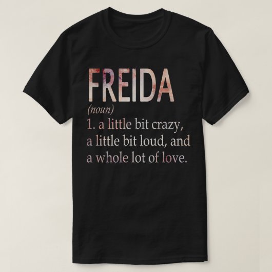 Freida Meisje Naam Definitie T-shirt (Design voorkant)