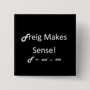 Freig Makes Sense Vierkante Button 5,1 Cm