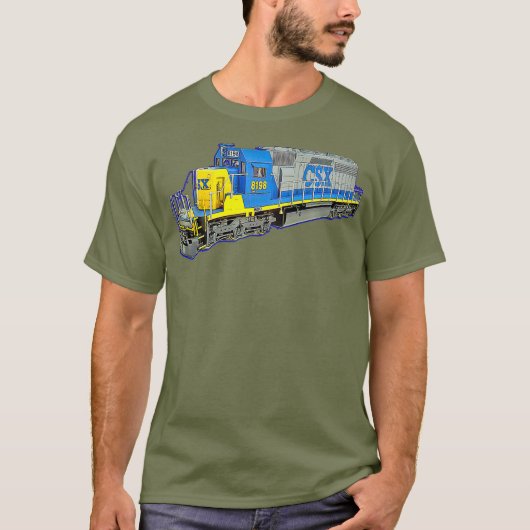 Freight Train CSX Engine Premium T-shirt (Voorkant)