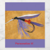 "Freight Train" natte vlieg, vliegkoppeling, vlieg Wijn Etiket (Enkel label)