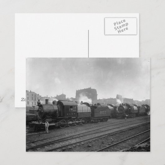 Freight Trains Scranton Pa. Briefkaart (Voorkant / Achterkant)