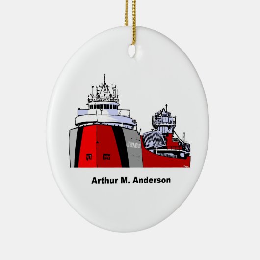 Freighter Arthur M. Anderson Keramisch Ornament (Rechts)