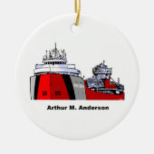Freighter Arthur M. Anderson Keramisch Ornament (Voorkant)