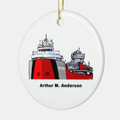 Freighter Arthur M. Anderson Keramisch Ornament (Links)