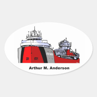 Freighter Arthur M. Anderson Ovale Sticker