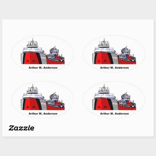 Freighter Arthur M. Anderson Ovale Sticker (Vel)