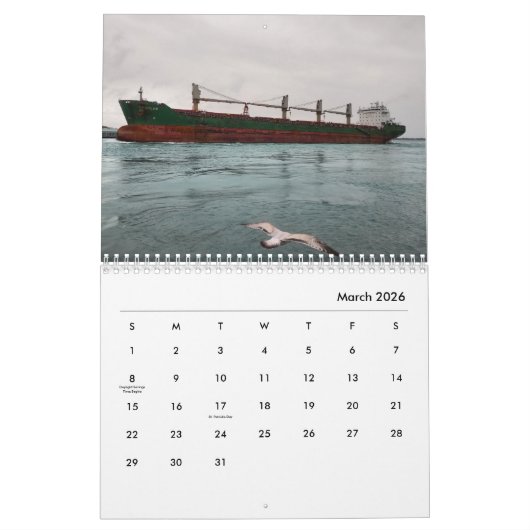 Freighter Calendar Kalender (Mar 2026)