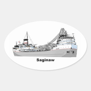 Freighter Saginaw Ovale Sticker