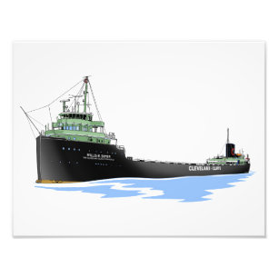 Freighter Willis B. Boyer Cleveland Cliffs Foto Afdruk