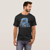 Freightliner Cascadia Lt Blue Truck T-shirt (Voorkant volledig)
