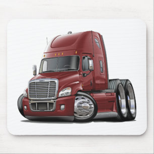 Freightliner Cascadia Maroon Truck Muismat
