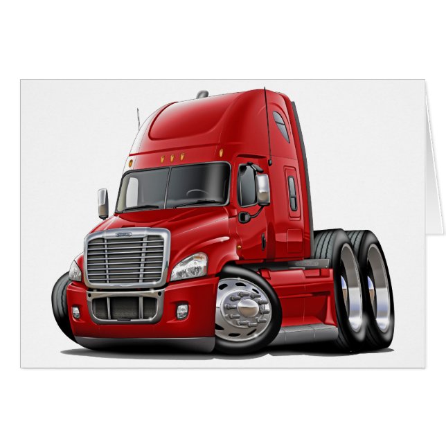 Freightliner Cascadia Red Truck (Voorkant Horizontaal)