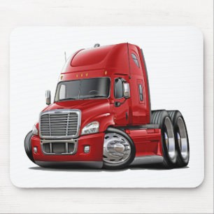Freightliner Cascadia Red Truck Muismat