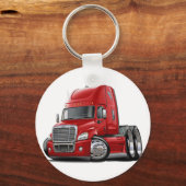 Freightliner Cascadia Red Truck Sleutelhanger (Voorkant)