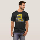 Freightliner Cascadia Yellow Truck T-shirt (Voorkant volledig)
