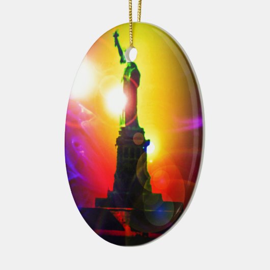 Freiheitsstatue New York Keramisch Ornament (Links)