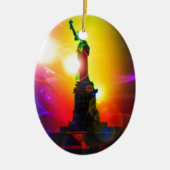 Freiheitsstatue New York Keramisch Ornament (Voorkant)