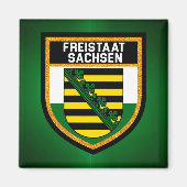 Freistaat Sachsen Flag Magneet (Voorkant)