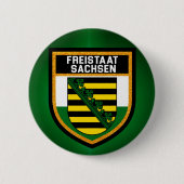 Freistaat Sachsen Flag Ronde Button 5,7 Cm (Voorkant)