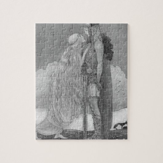 Freja en Svipdag van John Bauer Legpuzzel (Verticaal)