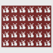  Freked White bunnies met rode ogen Cadeaupapier (Vlak)