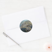 Fremantle Harbour, Western Australië Ronde Sticker (Envelop)