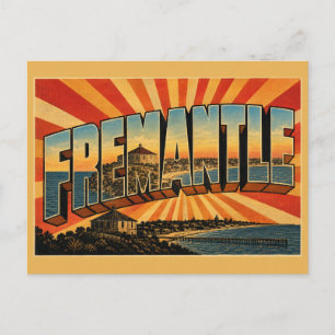 Fremantle WA Australië Historische Havenstad Kunst Briefkaart