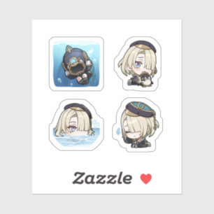 Freminet Genshin Impact 4 stickersheet Sticker