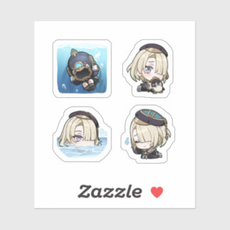 Freminet Genshin Impact 4 stickersheet Sticker