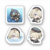 Freminet Genshin Impact 4 stickersheet Sticker (Voorkant)