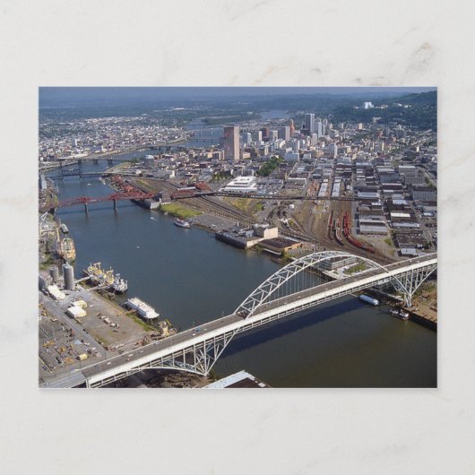 Fremont Bridge in Portland Oregon. Briefkaart (Voorkant)
