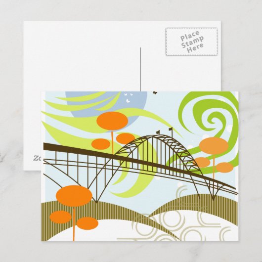 Fremont Bridge Portland Briefkaart (Voorkant / Achterkant)