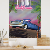 Fremont California reisposter Poster (Keuken)
