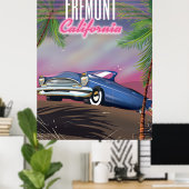 Fremont California reisposter Poster (Thuiskantoor)