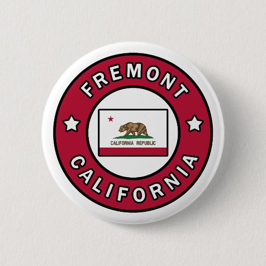 Fremont California Ronde Button 5,7 Cm (Voorkant)