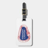 Fremont Canyon Wyoming Rock Climbing Karabiner Bagagelabel (Voorkant verticaal)