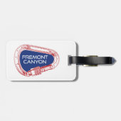 Fremont Canyon Wyoming Rock Climbing Karabiner Bagagelabel (Achterkant horizontaal)