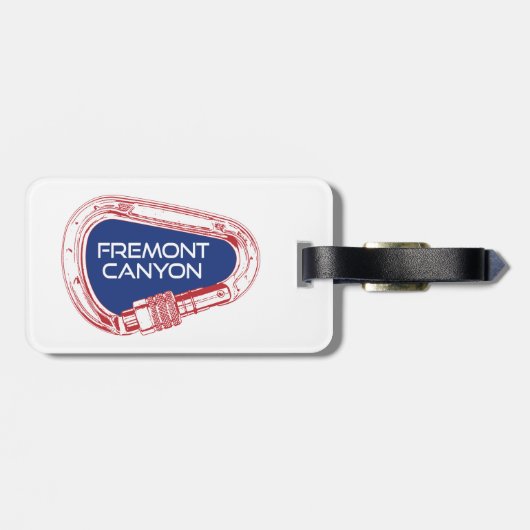 Fremont Canyon Wyoming Rock Climbing Karabiner Bagagelabel (Achterkant horizontaal)